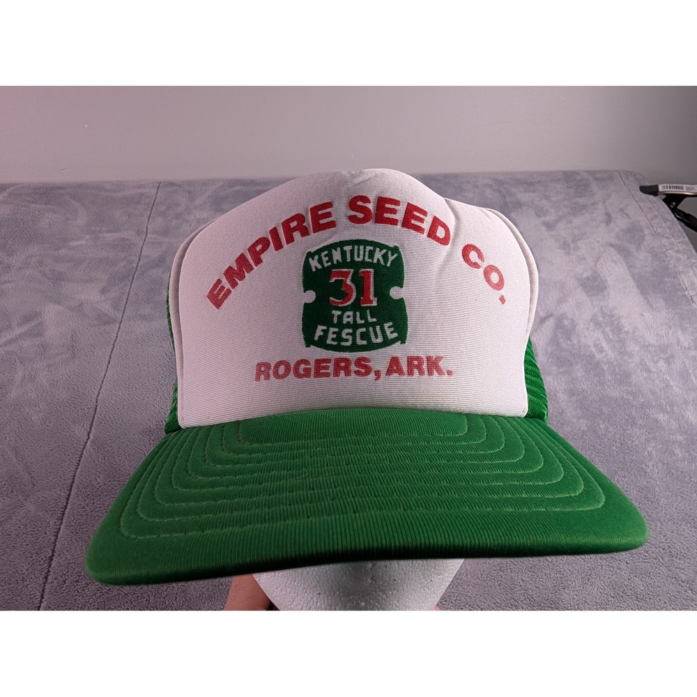 VTG Sportcap Empire Seed Co Kentucky 31 Tall Fescue Trucker Hat Green Snapback